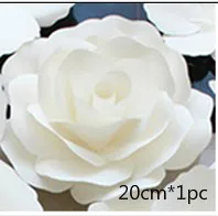 20cm Pattern2 Белые бумажные Цветочные фоновые декорации, трехмерные вечерние украшения, свадебные украшения для витрины - Цвет: 20cm Pattern2