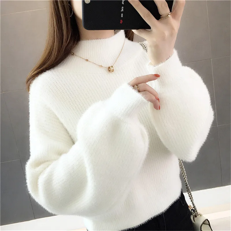 Женский трикотажный свитер HMK повседневный однотонный пуловер свитеры топы для