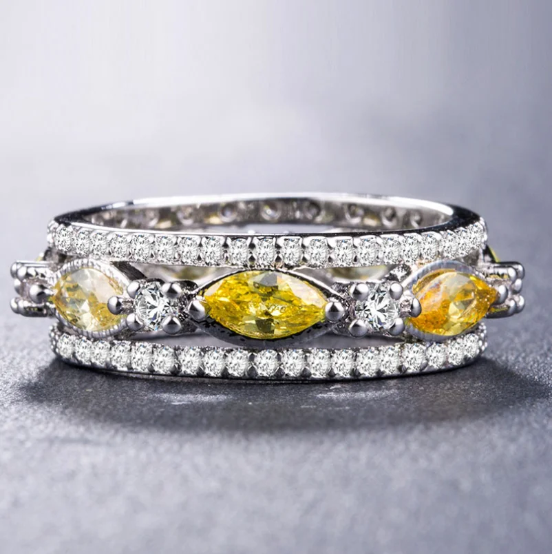 Женское Винтажное кольцо с фианитом обручальное вечерние ЦО из серебра 925 пробы