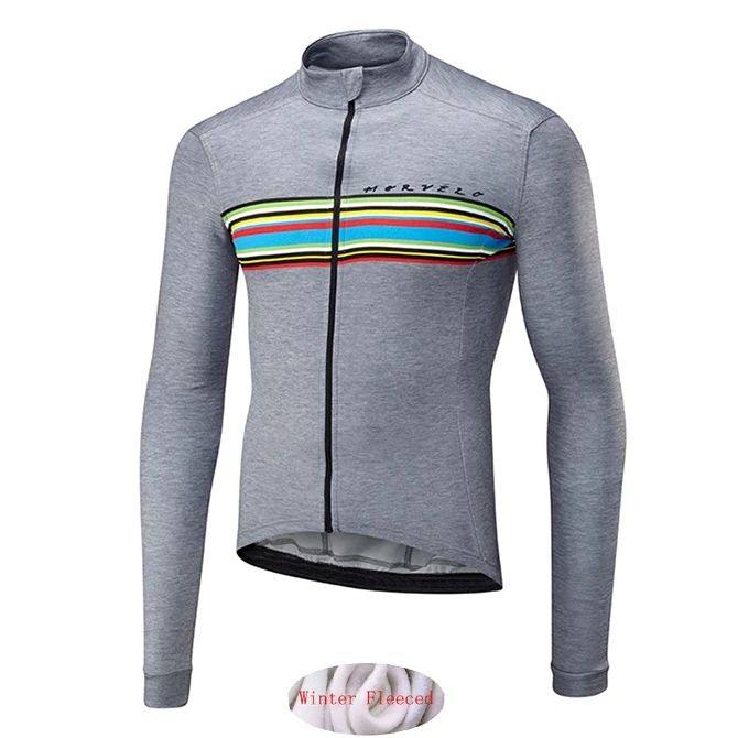 Jersey Morvelo/ зимний комплект из теплого флиса с длинными рукавами, теплая одежда, Майо, ciclismo, велосипедная зимняя одежда для велоспорта Ropa de invierno - Цвет: Jersey