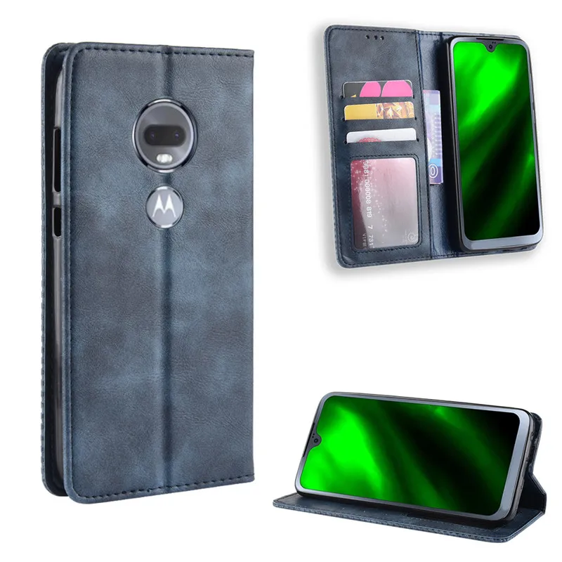 Чехол книжка для Motorola Moto G7 Магнитный чехол бумажник с подставкой карт G 7 чехлы