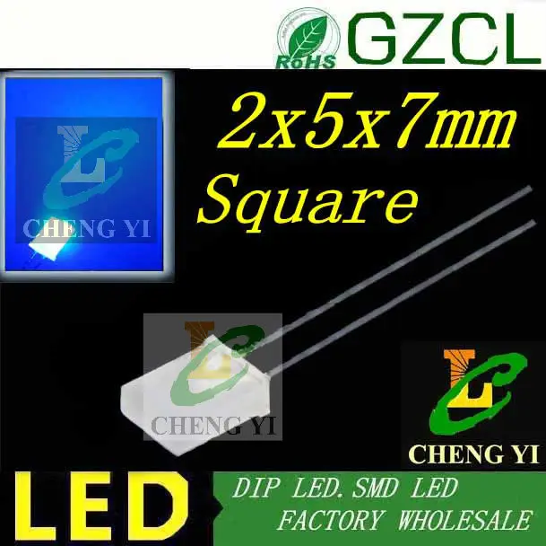 Хорошее качество желтый 257 светодиод квадрапосылка белый диффузный 585-595nm 2 0-2 5 в (CE