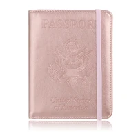 vintage credit card holder for men women blocking rfid wallet pu leather passport cover holder travel purse