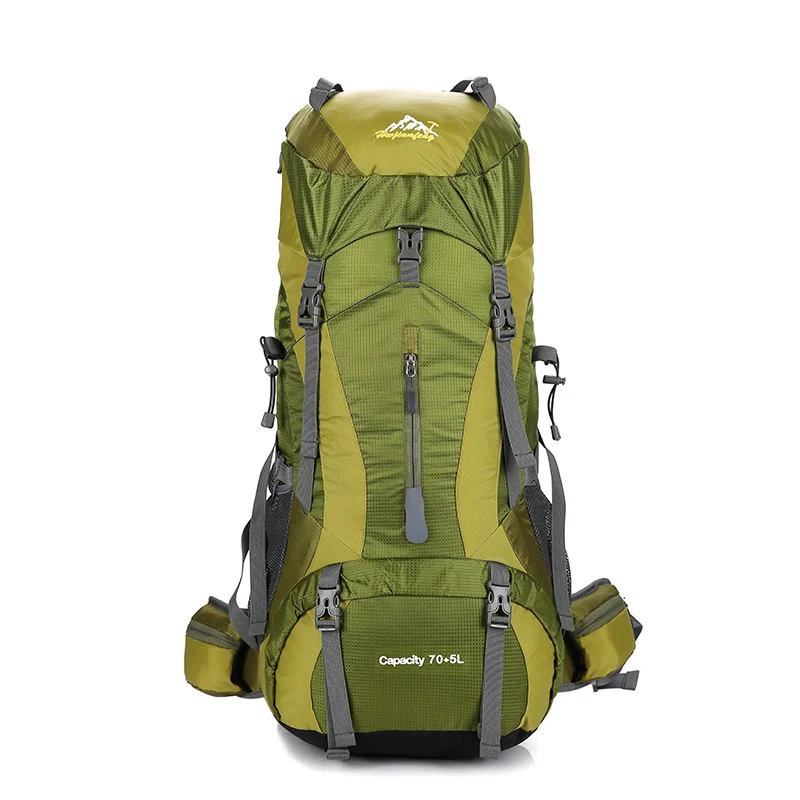 Green 70+ 5L Большой Вместительный рюкзак для альпинизма, походные рюкзаки для путешествий, большая сумка для улицы, водонепроницаемый нейлоновый рюкзак - Цвет: Green