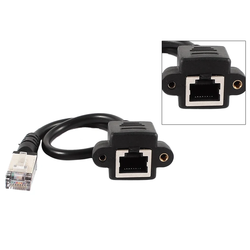RJ45 женский и мужской адаптер сетевой Удлинительный кабель Панель Крепление 27 см|