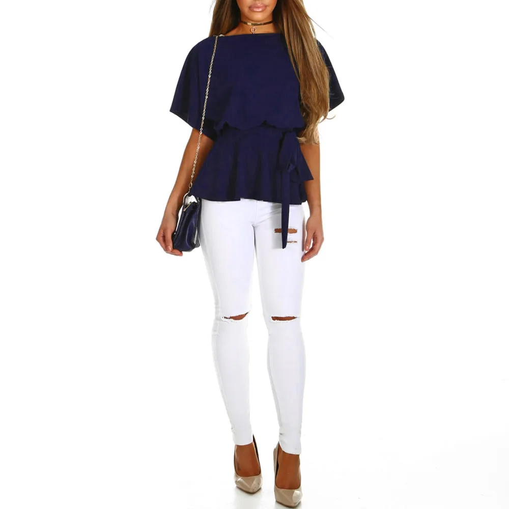 SAGACEC Женские топы и блузки сексуальные 2019 женские летние с рукавом летучая мышь OL