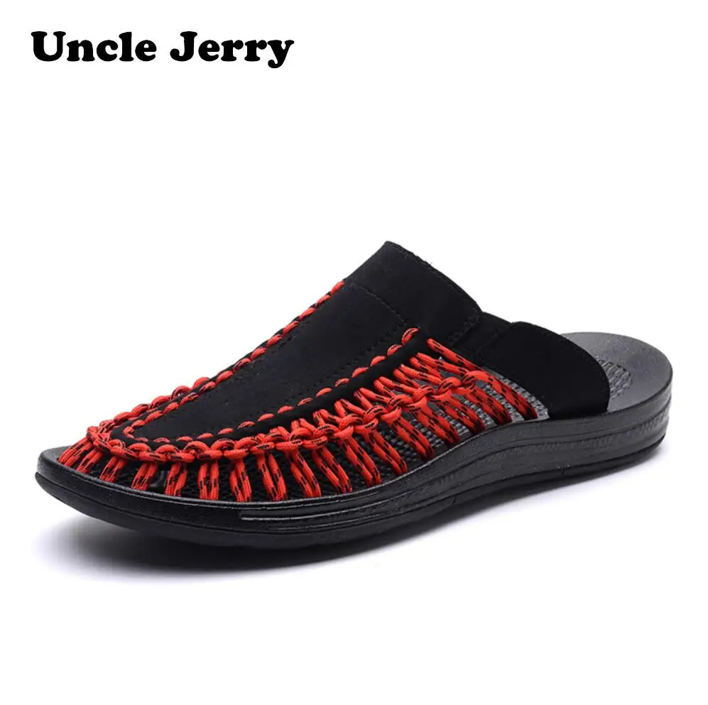 Uncle Jerry/новые стильные летние сандалии для мужчин и женщин пляжная обувь