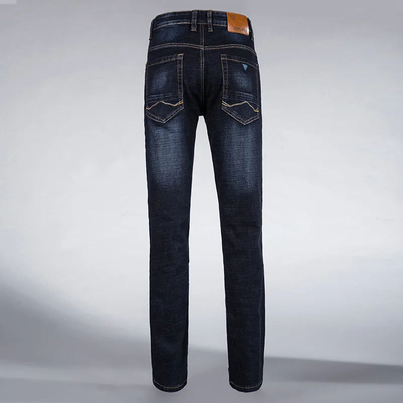 Прямые Классические хлопковые джинсовые брюки средней длины 2019 облегающие