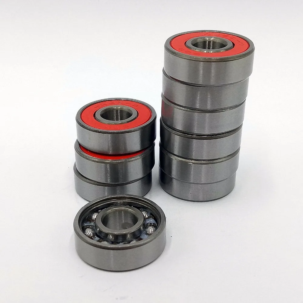 10 шт. ABEC-9 высокоэффективные стальные шариковые подшипники 8*7*22 мм для роликовых коньков, скейтбордов, скутеров, подшипники для колес