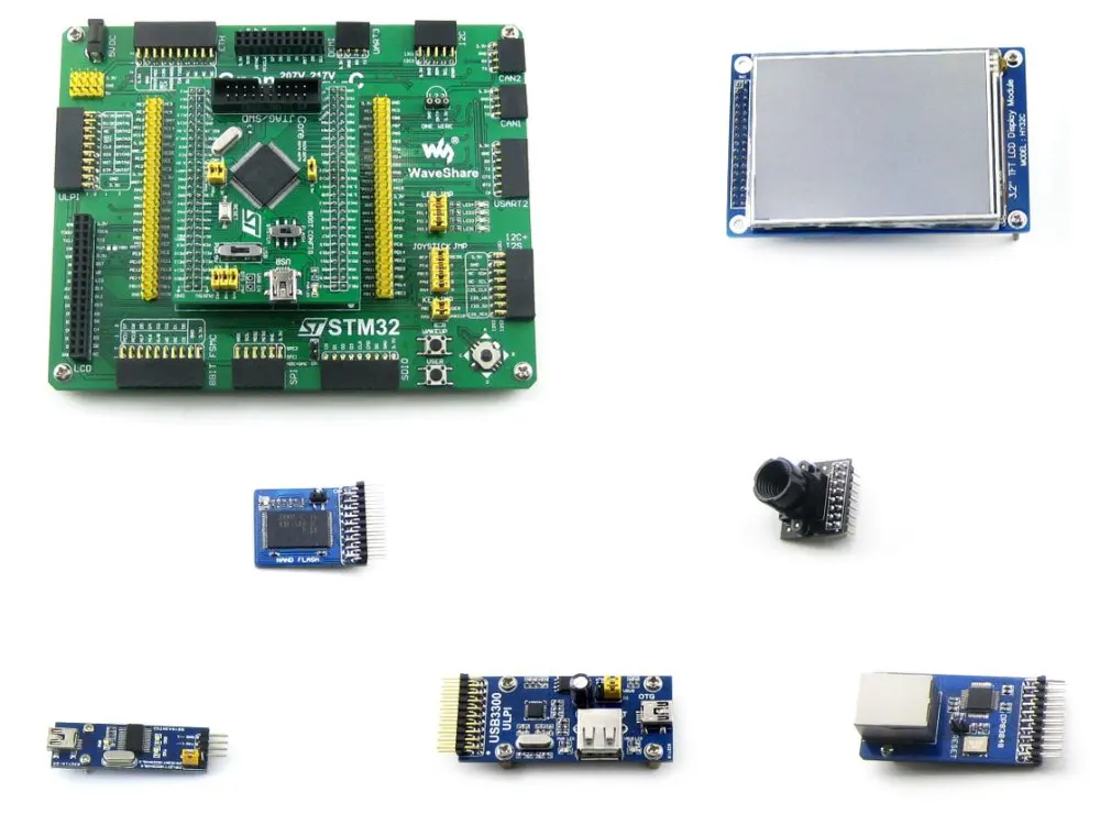 Детская плата разработки STM32 ARM STM32F407VET6 STM32F407 + 5 модульных комплектов 3 2 дюймовый сенсорный ЖК дисплей 320x240 =