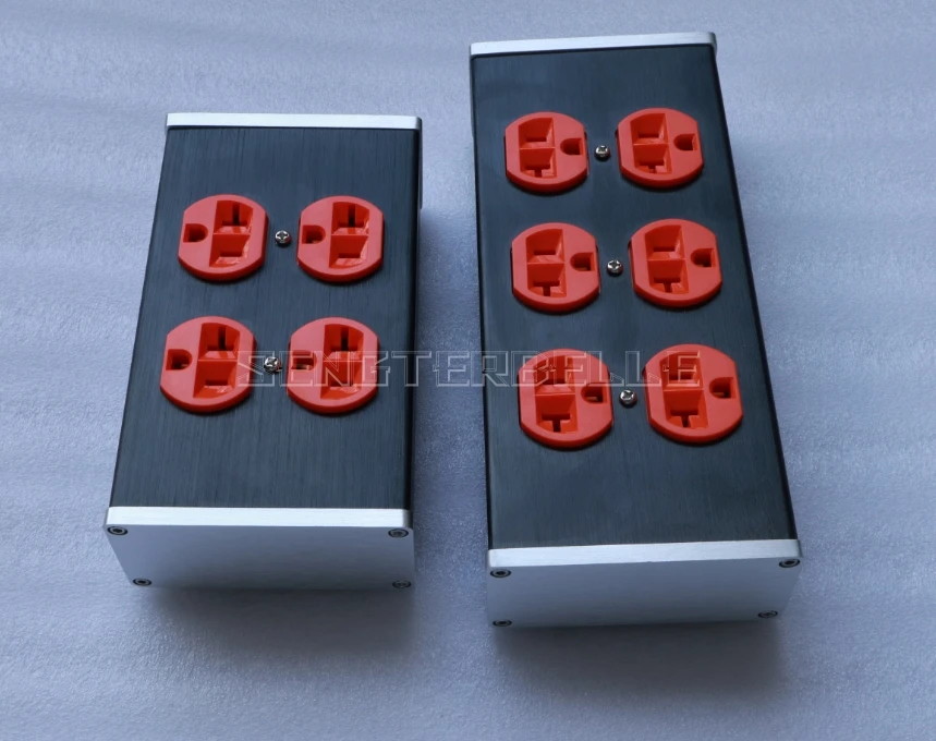 HIFI алюминиевое шасси США Стандартный блок питания(6-Outlet/4-Outlet) Макс 20A аудио разъем