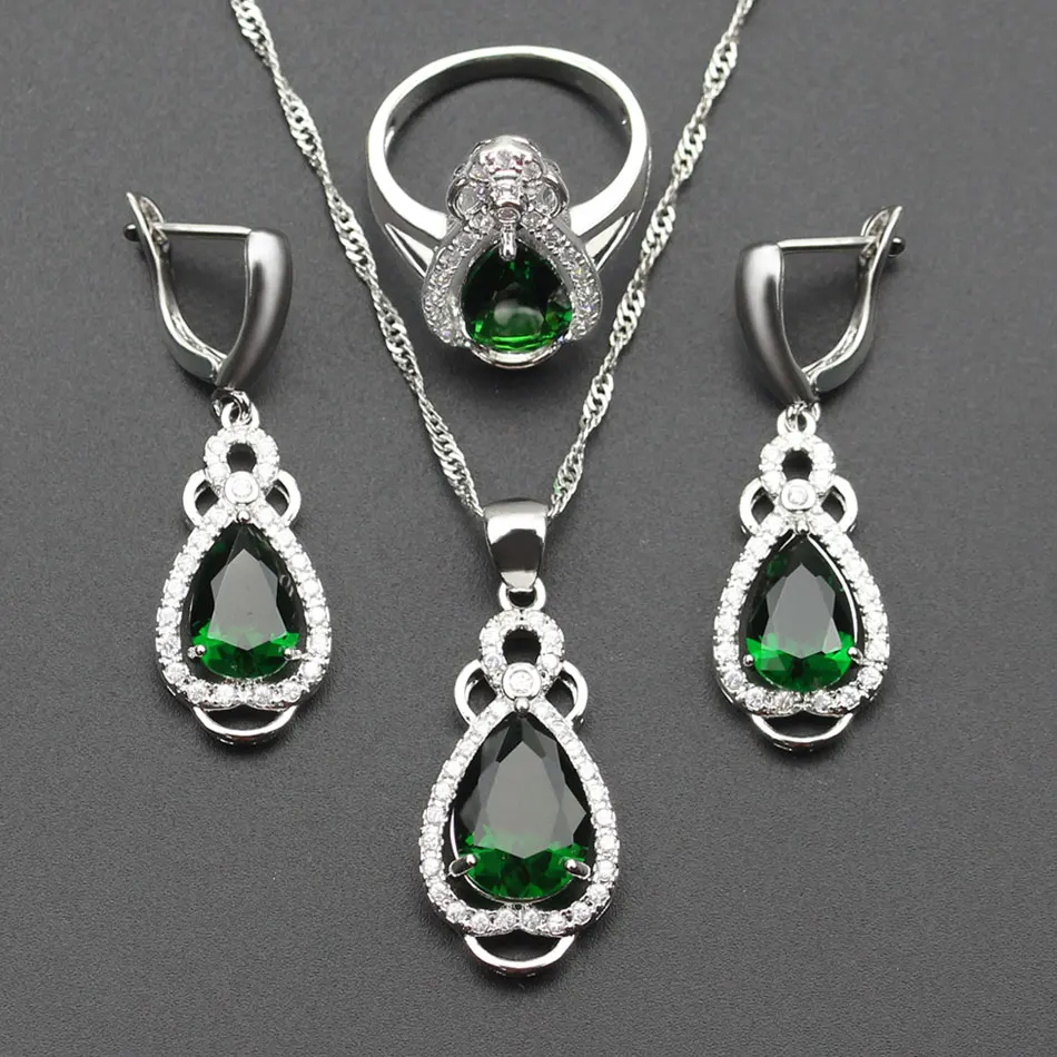 Чудесные оранжевый Morganite 925 Цвет Ювелирные наборы для Для женщин Серьги/Цепочки и