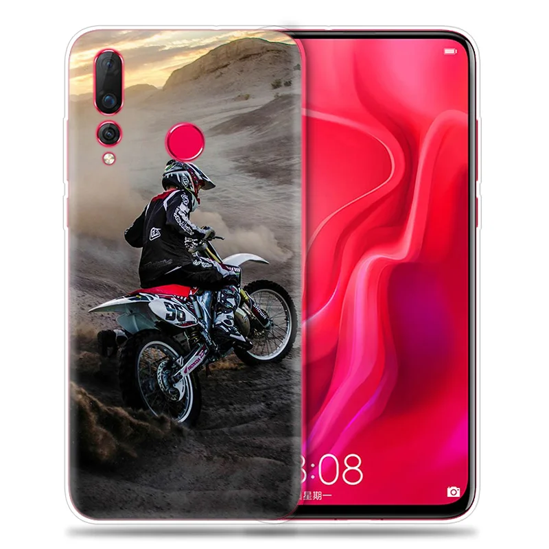 Спортивный мягкий чехол Moto Cross для huawei Honor 10i 8S 8A 8C 8X10 9 Y9 Y7 Y6 Y5 Play Lite чехол для телефона Fundas
