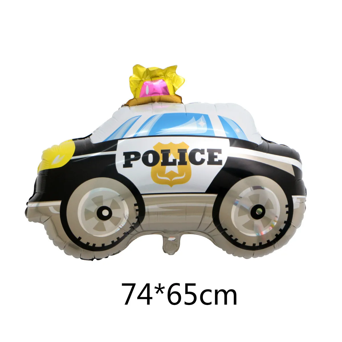 police car DIY Мультяшные автомобильные воздушные шары пожарная машина поезд фольгированный шар скорая помощь Globos детские подарки День Рождения украшения детские игрушки - Цвет: police car