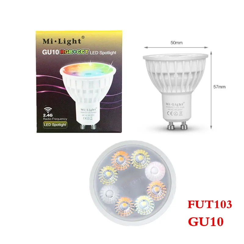 AC86 ~ 265V Mi светильник 4W 9W 12W E27 GU10 MR16 RGB + CCT Светодиодный точечный лампа WiFi iBox смартфон