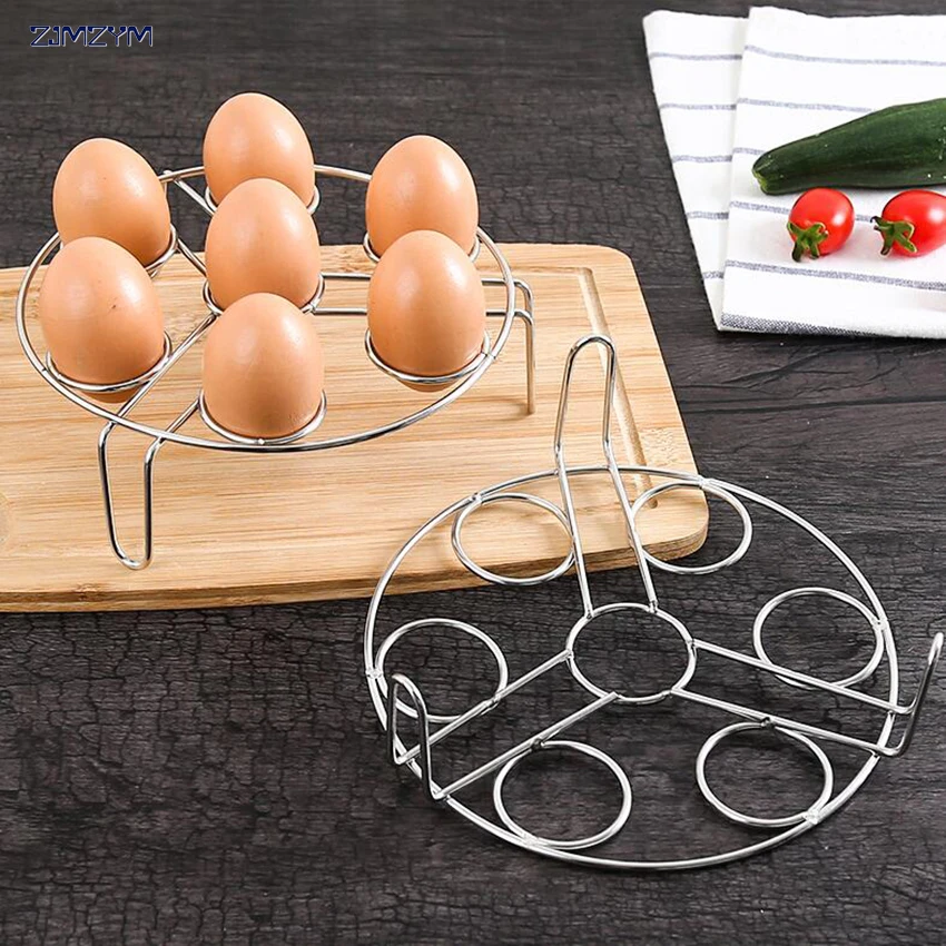 

1Pcs Kitchen Food Grade stainless steel Multifunctional Tripod Egg Steamer Rack Egg Steaming Rack Tray Stand Kitchen Accessories
