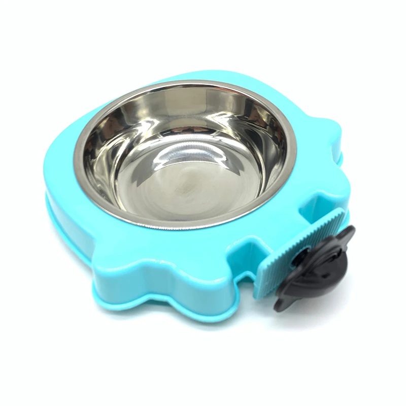 Подвесная мультяшная миска для кошки из нержавеющей стали домашних животных