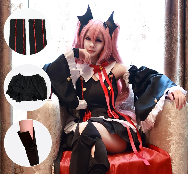 

Hot Anime Owari no Seraph (Seraph of the End: Vampire Reign) Krul Tepes Cosplay Costume High Quality Uniforms Dress Full Set