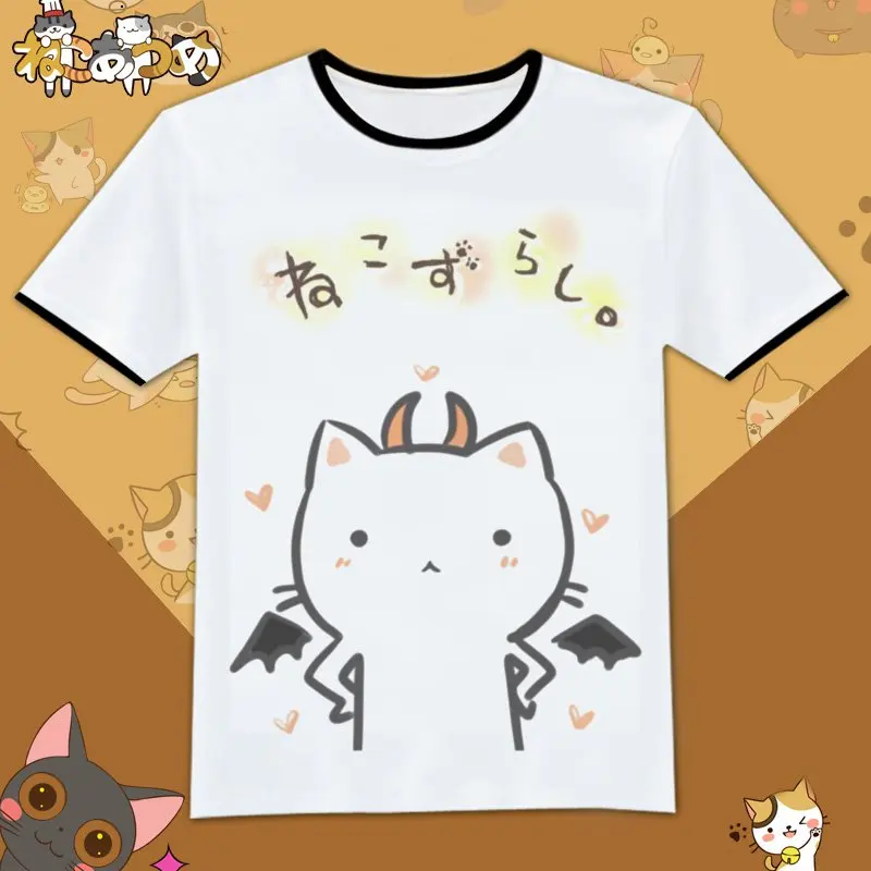 2017 игры Neko Atsume маскарадные футболки черные костюмы с О-образным вырезом и