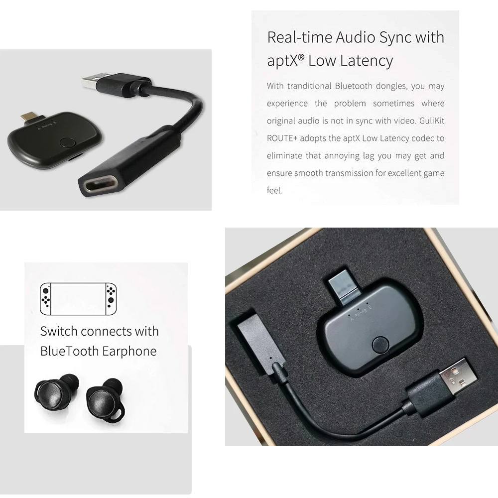 Bluetooth 5,0 usb type C Dual Link Aptx низкая задержка беспроводной музыкальный передатчик аудио адаптер для PS4 nintendo переключатель Macbook