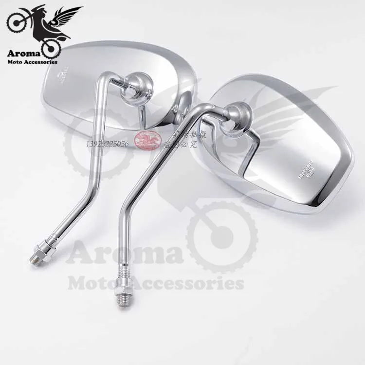 Зеркало заднего вида мотоциклетное серебристое хромированное для Harley-Davidson