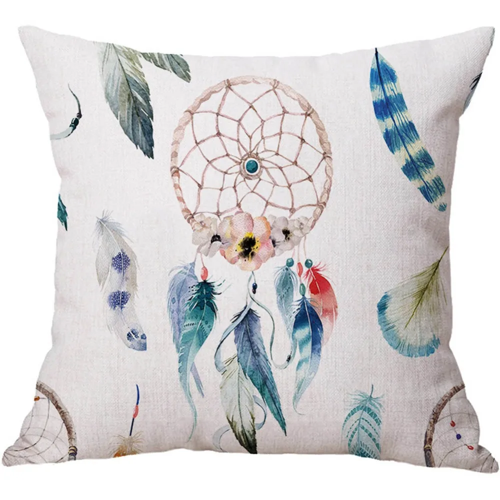 Чехол для диванной подушки 45 х45 см с принтом тропического красного фламинго на