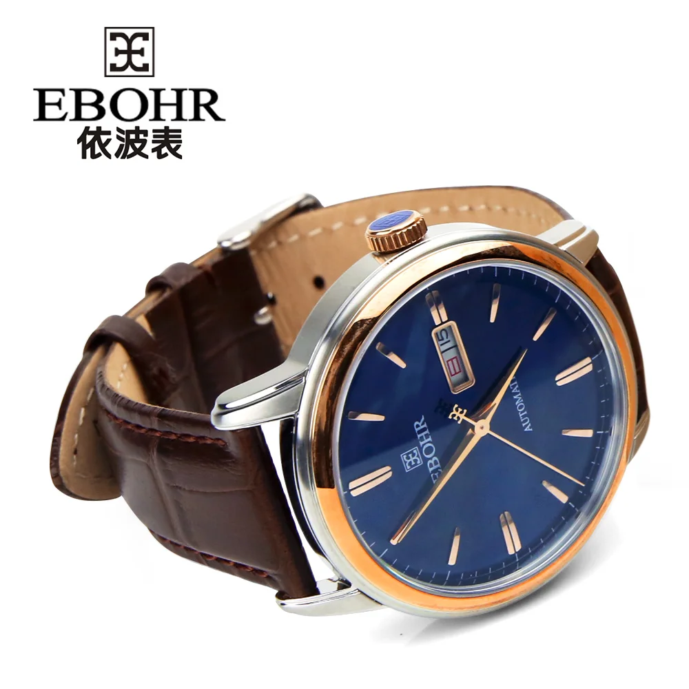 EBOHR новинка 2019 роскошные Брендовые мужские спортивные часы механические деловые