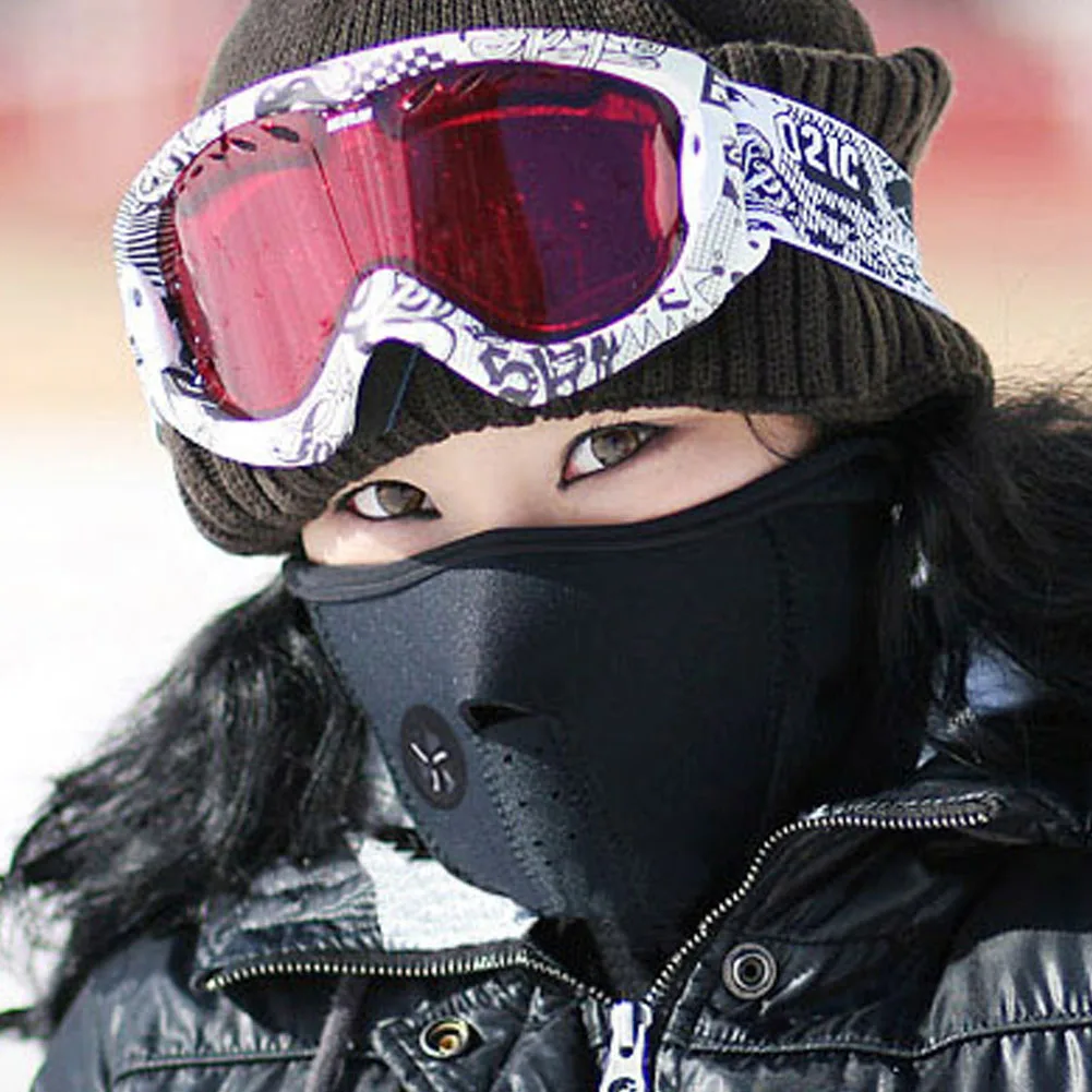 Зимние теплые Полуботинки Face covering езда на велосипеде флис Открытый
