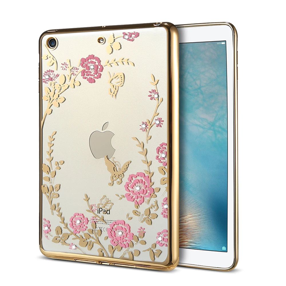 Чехол для планшета KISSCASE с цветочным рисунком iPad Mini 1 2 3 мягкие силиконовые чехлы