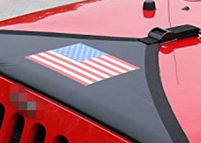 USA Flag Red 600* 300D ПВХ Оксфорд+ ПП крышка капота двигателя т стиль бюстгальтер передний капот протектор для Jeep Wrangler JK 2007 - Цвет: USA Flag Red