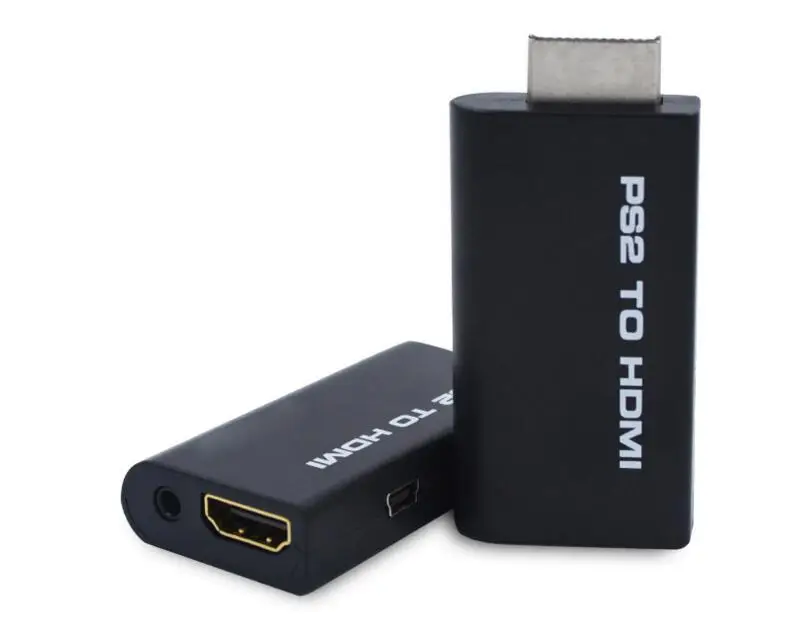 50 шт. портативный преобразователь PS2 в HDMI воспроизведение видео аудио конвертер