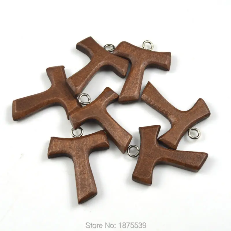 Темный кофе дерево Тау крест|tau cross|crosscross wood |