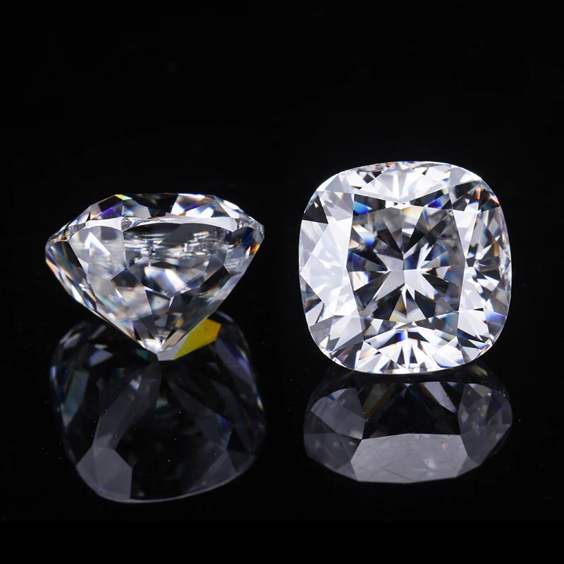 Камни с муассанитами для изготовления украшений белого цвета 7 5*7 5 мм|stones for