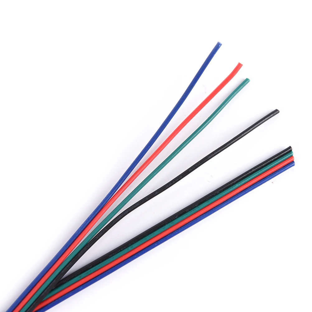 5M 4 PIN RGB светодиодный провод кабель удлинитель шнура для RGB/Rgbw один Цвет 5050 3528