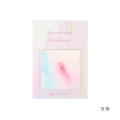 Design 2 30 листов/шт. Kawaii акварельные геометрические блокноты бумажные стикеры Post It самоклеящиеся офисные школьные принадлежности японские канцелярские принадлежности - Цвет: Design 2