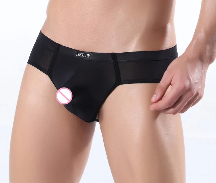 Мужское нижнее белье из ледяного шелка привлекательный прозрачный u образный