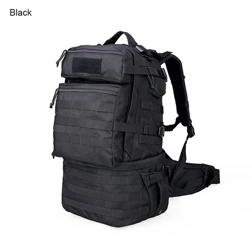 E.T Dragon Тактический 59L 44x24x25 мужской 1000D нейлоновый водонепроницаемый охотничий рюкзак, спортивные сумки OS5-0062 - Цвет: Black