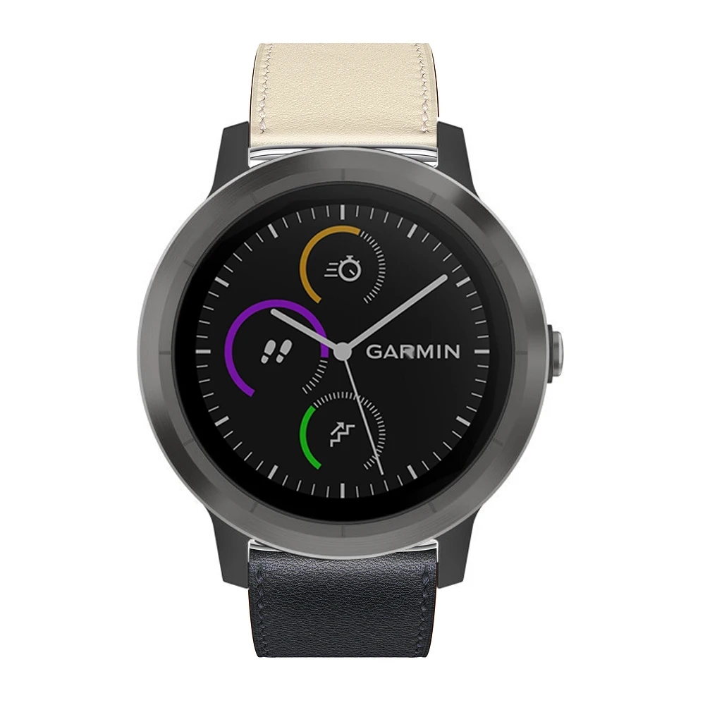 Модный ремешок из натуральной кожи для часов Garmin Vivoactive 3, цветной сменный ремешок для наручных часов 20 мм, умные часы подарок
