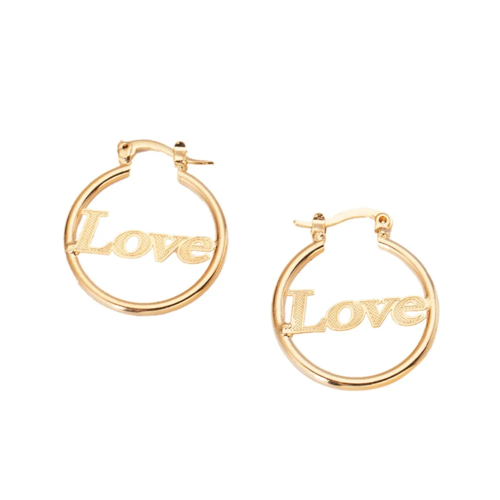 Новые милые горячие серьги принцессы Love для девочек латунные популярные модные