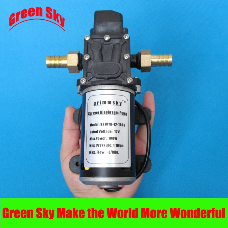 Мембранный насос высокого давления 8л/мин 100 Вт постоянного тока для