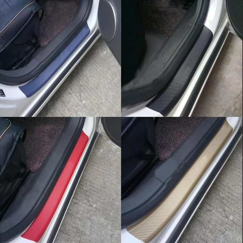 4 шт. Автомобильная дверь из углеродного волокна наклейка универсальная Накладка