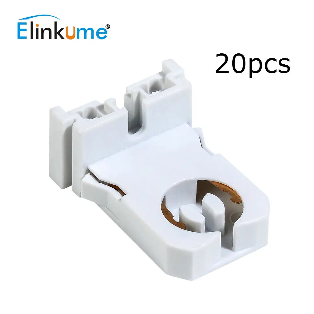 Elinkume 20 шт./лот T8 держатель лампы Цоколи люминесцентные t8 разъем для светодиодные |