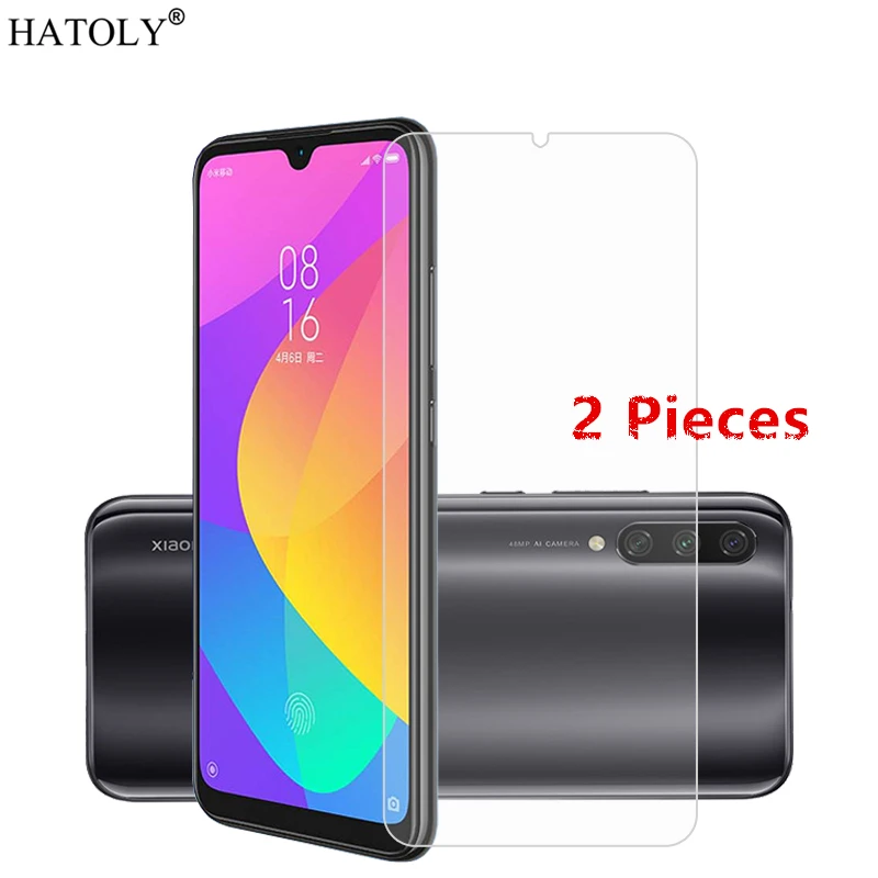 Pel&iacute;cula de vidrio templado para Xiaomi Mi A3, Protector de pantalla de tel&eacute;fono duro, vidrio Protector para Xiaomi Mi A3, 2 uds.-0