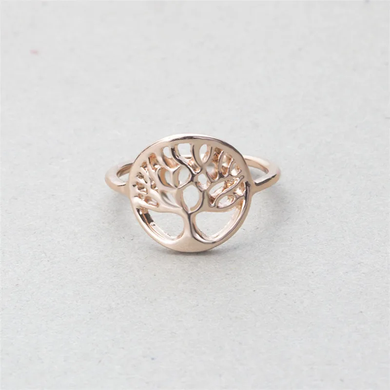 Классическое круглое кольцо в форме дерева мудрости классические аксессуары