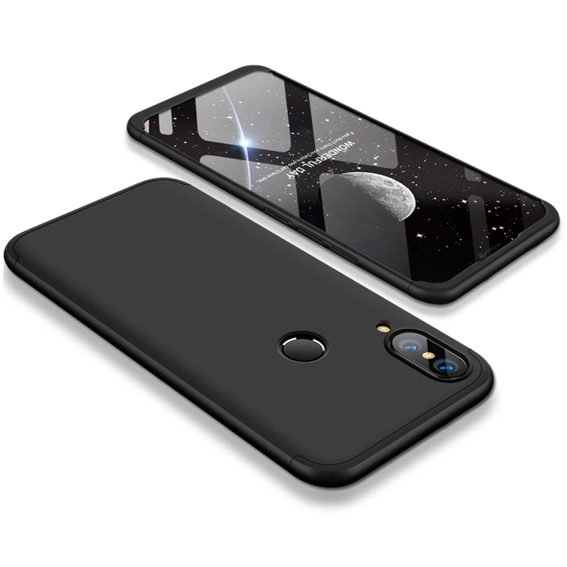 Black Для Huawei P20 lite случае P20 Lite твердый переплет ПК Матовая 360 полная защита бампер чехол для Huawei P20 Lite nova/3e задняя крышка - Цвет: Black