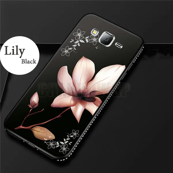 Lily Black Винтажный гибкий чехол с цветами для samsung Galaxy J7 Neo J701 J7 Core Nxt для samsung J7 J730 J710 J7 Prime G610 - Цвет: Lily Black