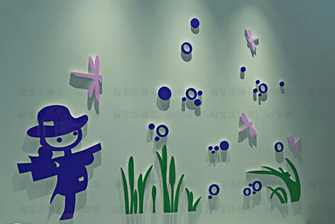 Новое поступление мультяшное пугало акриловые наклейки на стену для детской