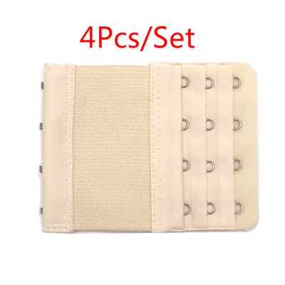 4Pcs 4/8 шт. 3 ряд 4 крючка бюстгальтер расширитель клип ремешок Застежка-удлинитель ремни Для женщин бюстгальтер расширитель швейная инструмент регулируемые пряжки для ремня - Цвет: 4Pcs
