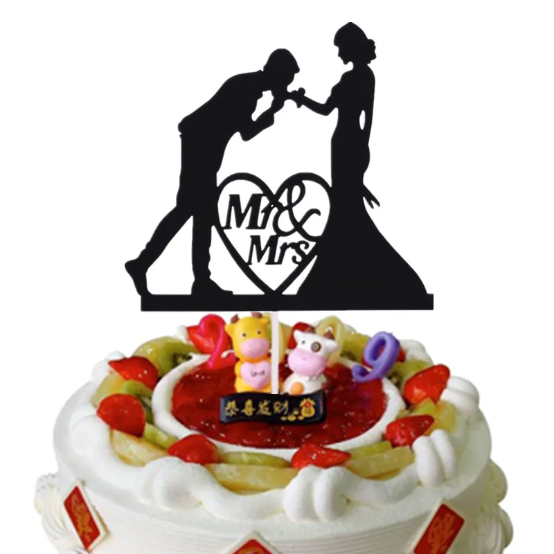 1 шт./партия Mr Mrs We Do флажки для торта Love Heart свадебный торт Топпер невесты жениха