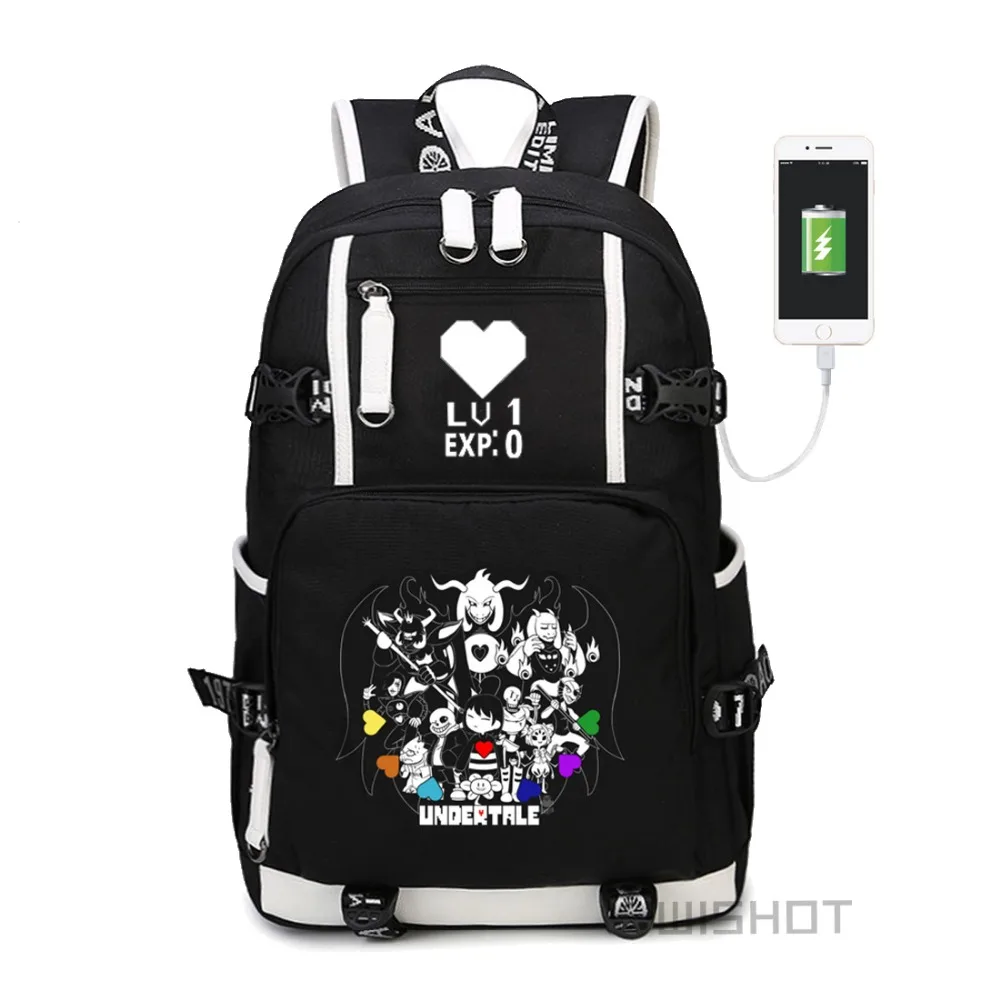 Рюкзак WISHOT Sans UNDERTALE многофункциональный рюкзак с usb зарядкой для подростков